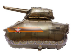 Шар (32"/81 см) Фигура, Танк, 1 шт. в уп. (ОРР)